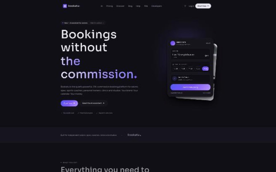 Bookatu website screenshot