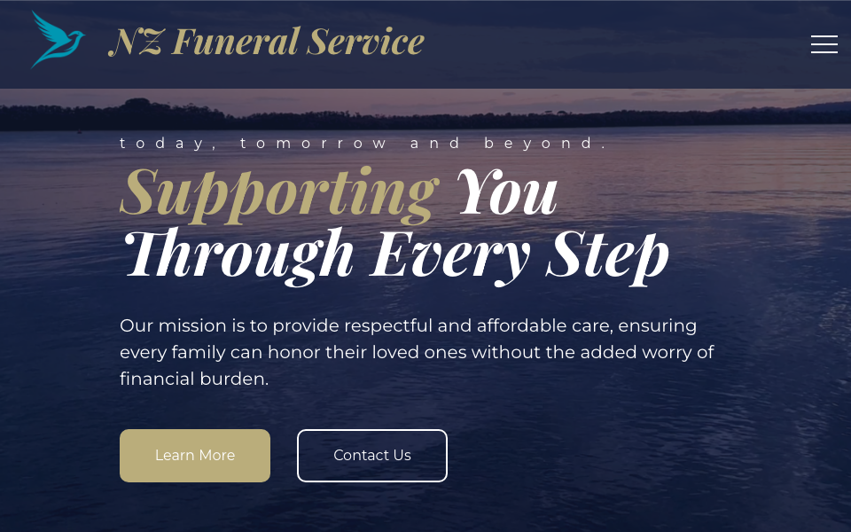 NZ Indian Funeral Service website screenshot
