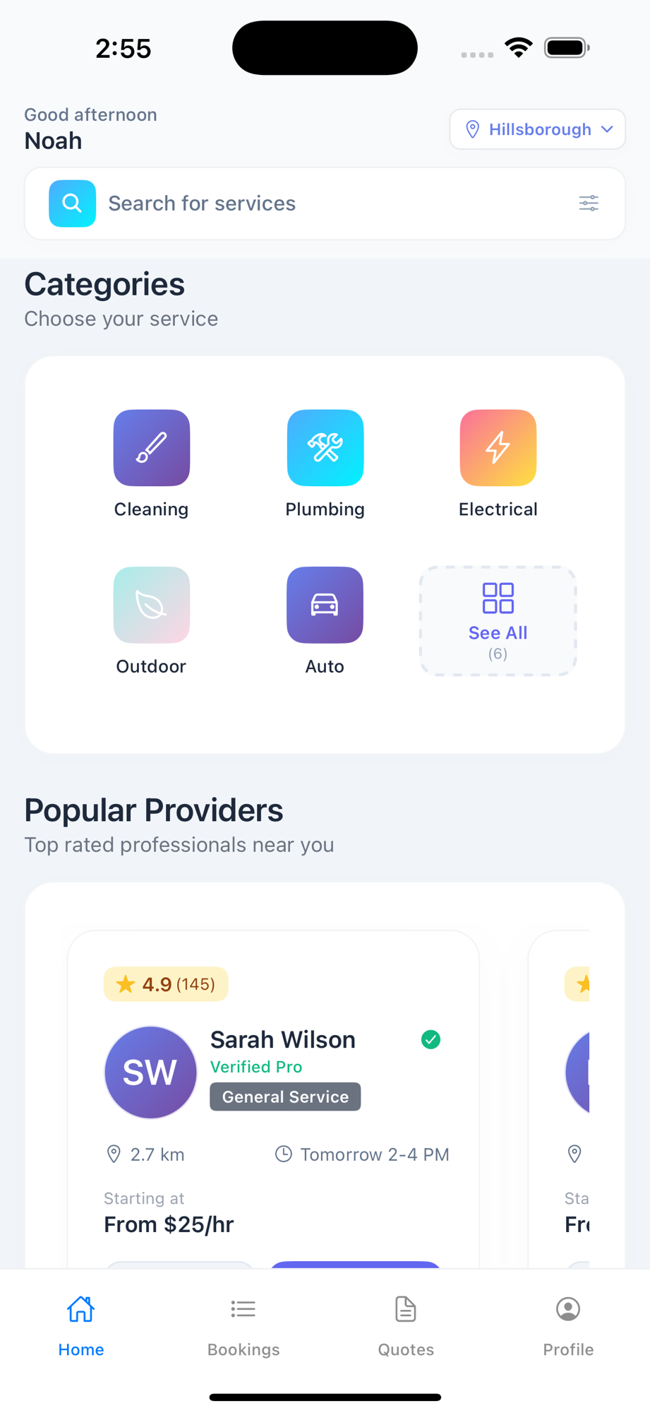 Servy app screenshot
